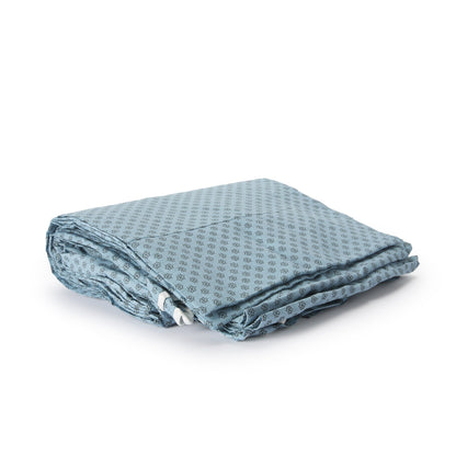 Lew Jan Textile Patient Exam Gown One Size Fits Most Blue / White Print Reusable (1057875_DZ)