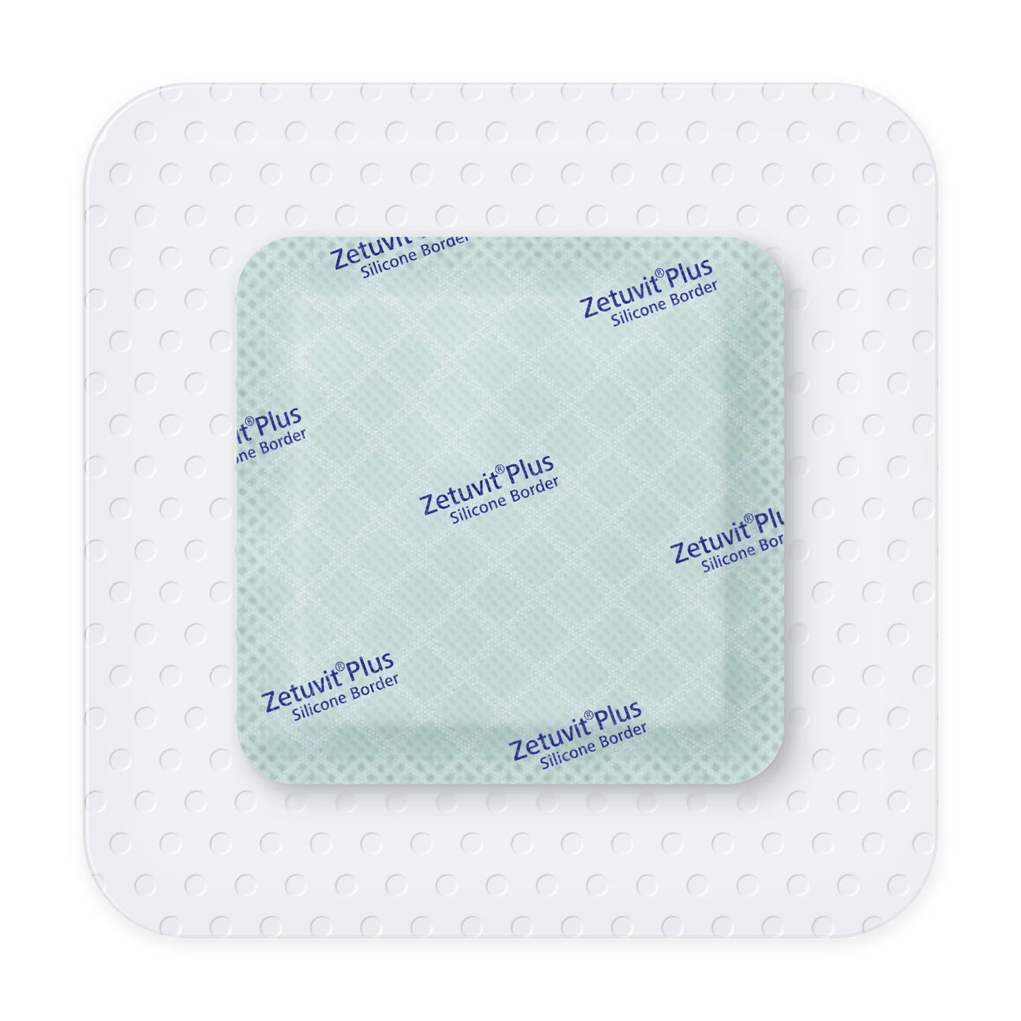 Zetuvit® Plus Silicone Border Super Absorbent Dressing Silicone Adhesive 4 X 4 Inch Square (1242904_BX)