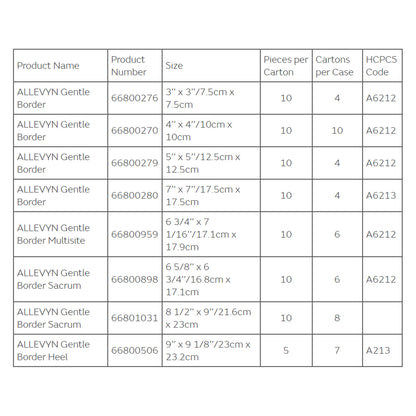 Allevyn Gentle Border Foam Dressing 8-1/2 X 9 Inch With Border Film Backing Silicone Gel Adhesive Sacral Sterile (831048_BX)
