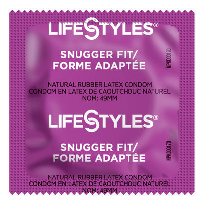Lifestyles® Snugger Fit Condom Lubricated One Size Fits Most 1,008 per Case (1206385_CS)