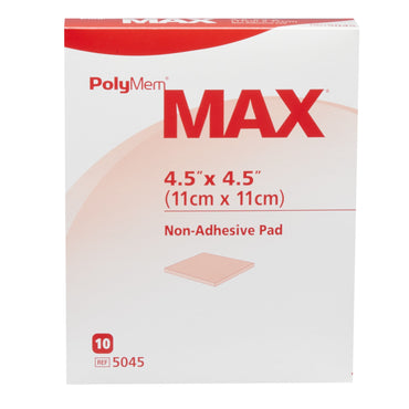 PolyMem® Max® Foam Dressing 4-1/2 X 4-1/2 Inch Without Border Film Backing Nonadhesive Square Sterile (481320_EA)