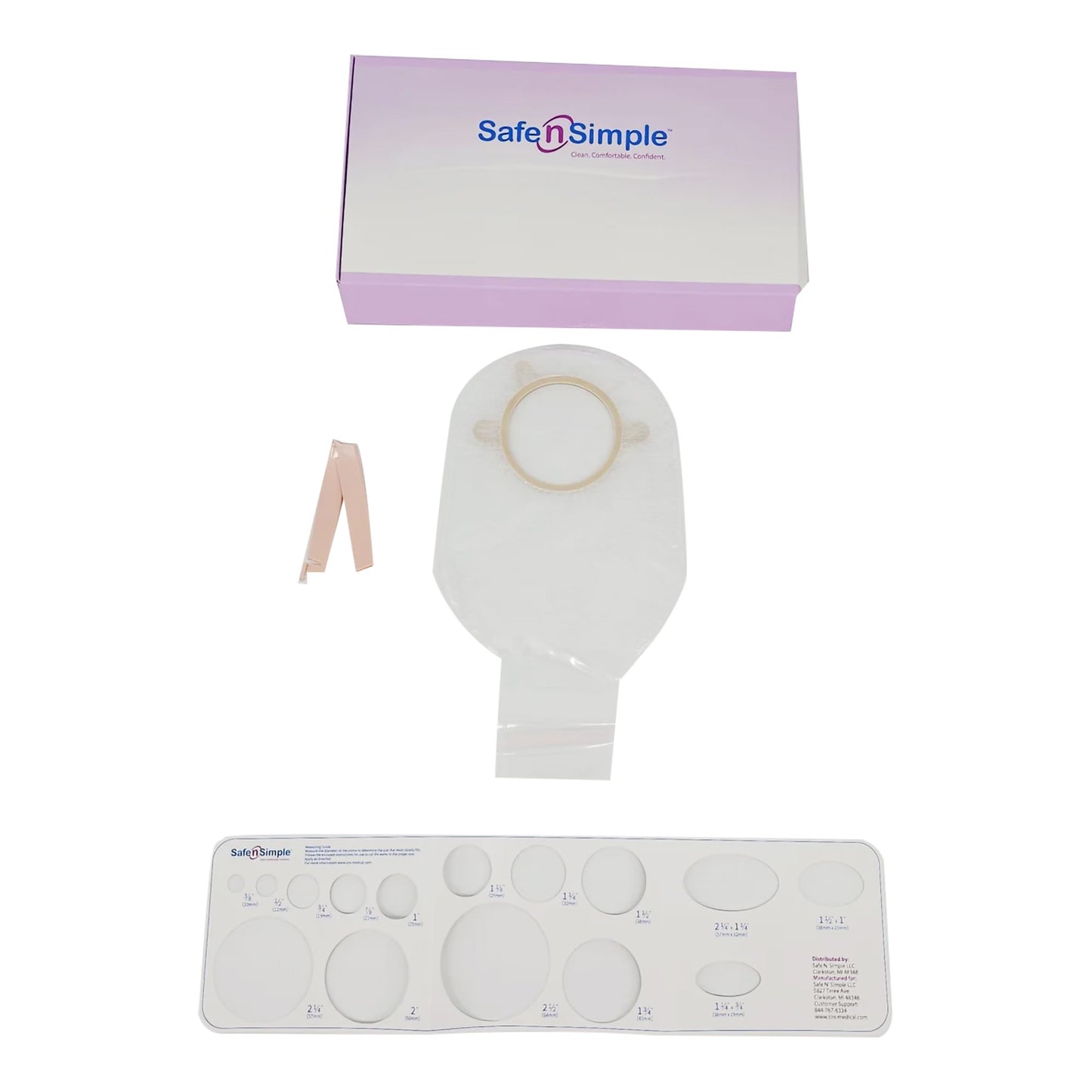 Safe n Simple™ Ostomy Pouch Two-Piece System 12 Inch Length Without Barrier Drainable (1242511_BX)