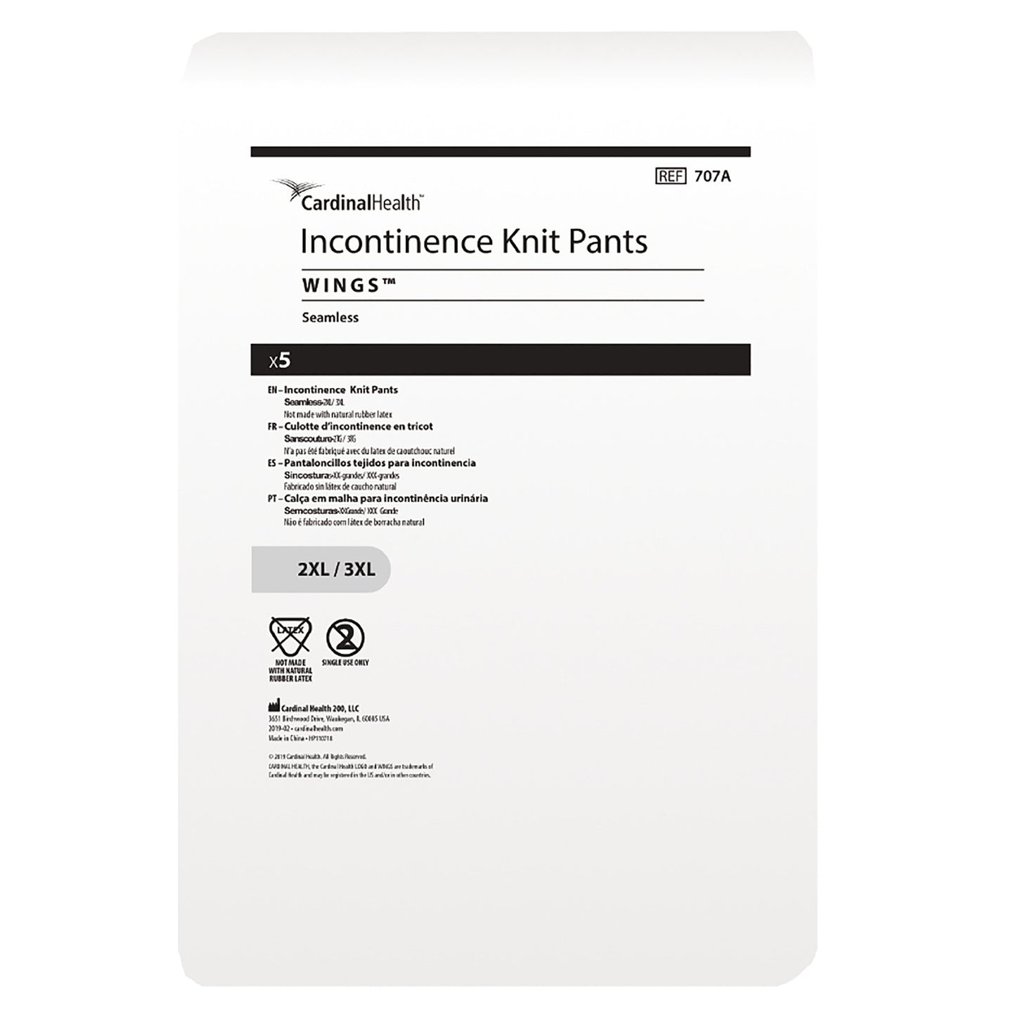 Wings™ Knit Pant Unisex Knit Weave 2X-Large / 3X-Large Pull On Reusable (684242_CS)