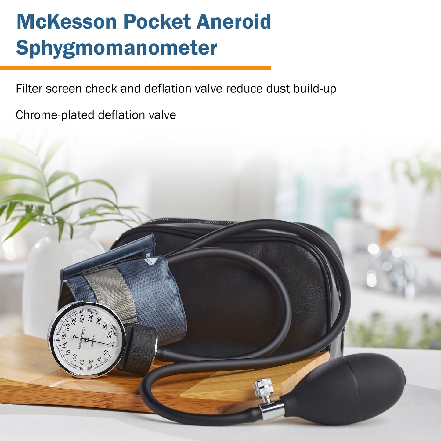 McKesson Brand Aneroid Sphygmomanometer Unit Pediatric Cuff Nylon Cuff 13 - 19.5 cm Pocket Aneroid (1067633_EA)
