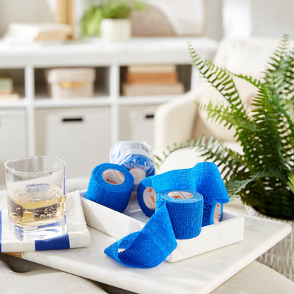 3M™ Coban™ Cohesive Bandage 2 Inch X 5 Yard Self-Adherent Closure Blue NonSterile Standard Compression (222002_CS)