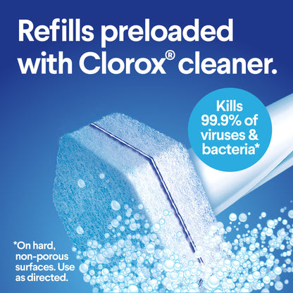 Clorox® Toilet Bowl Cleaner Disinfecting Refill Pads Blue / White, 3 Inch, Sponge Head (1223962_CT)