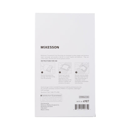 McKesson Transparent Film Dressing 6 X 8 Inch Frame Style Delivery Octagon Sterile (886410_CS)