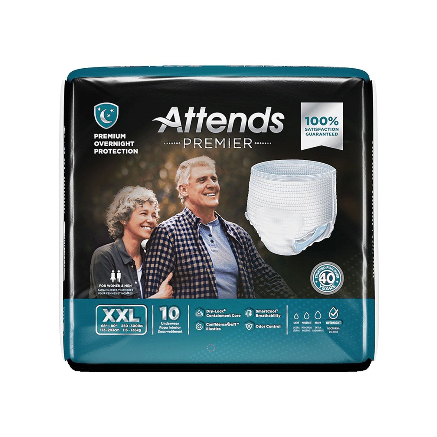 Attends® Premier Unisex Adult Absorbent Underwear Pull On with Tear Away Seams 2X-Large Disposable Heavy Absorbency (1226422_CS)