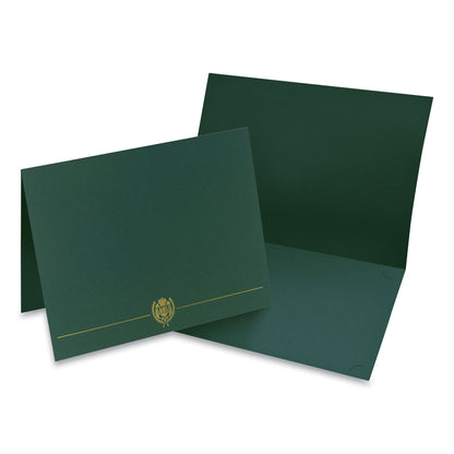 Great Papers!® Classic Crest Certificate Covers, 9.38 x 12, Hunter, 5/Pack (GRP903118)