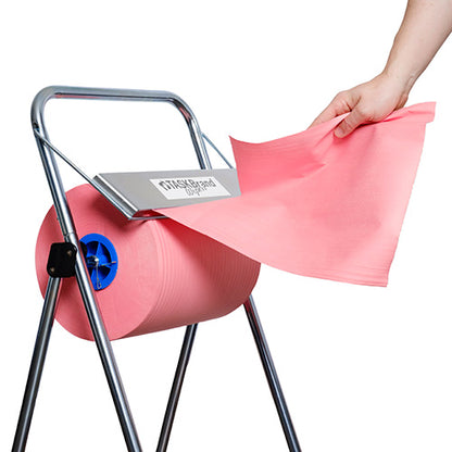 TASKBrand® Industrial Floor Jumbo Roll Dispenser, Silver, 35.43" x 17.72" (HOS680690)