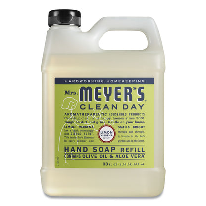 Mrs. Meyer's® Clean Day Liquid Hand Soap Refill, Lemon Verbena Scent, 33 oz (SJN373219EA)