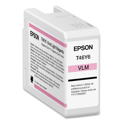 Epson® T46Y600 (T46Y) UltraChrome PRO10 Ink, 50 mL, Light Magenta (EPST46Y600)