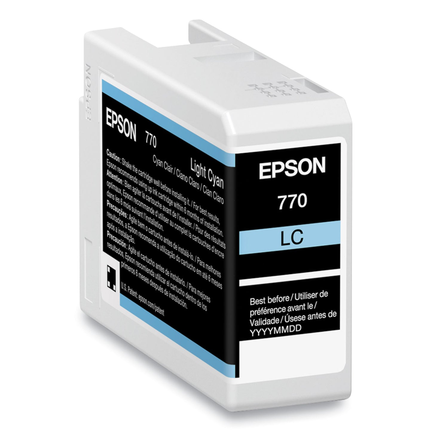 Epson® T770520 (T770) UltraChrome PRO10 Ink, 25 mL, Light Cyan (EPST770520)