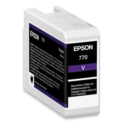 Epson® T770020 (T770) UltraChrome PRO10 Ink, 25 mL, Violet (EPST770020)