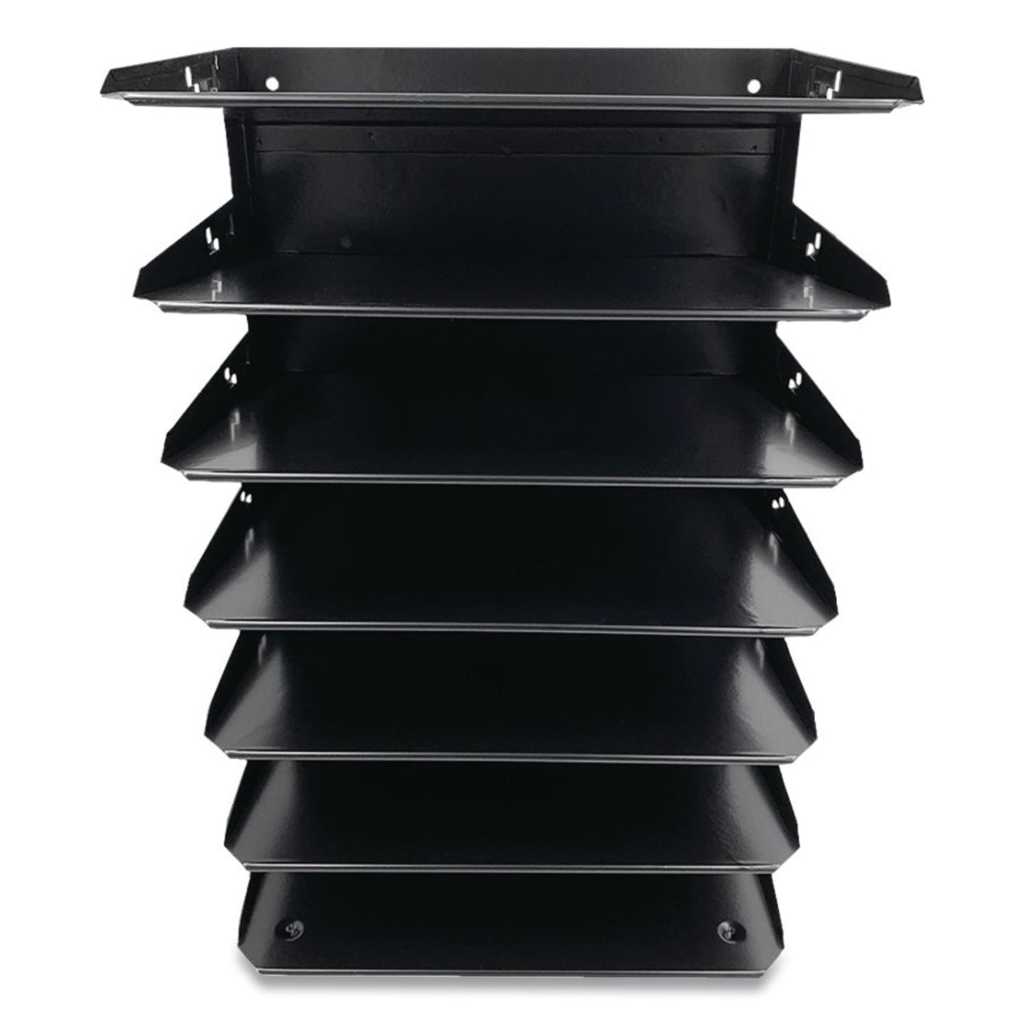 Huron Steel Horizontal File Organizer, 7 Sections, Letter Size Files, 8.75 x 12 x 18, Black (CTXHASZ0150)