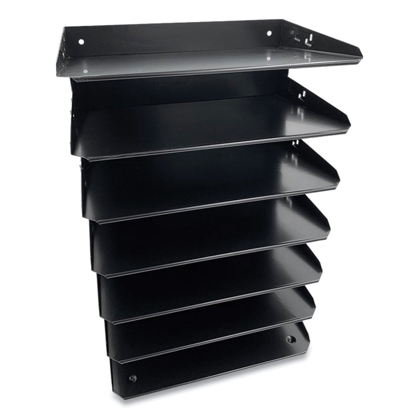 Huron Steel Horizontal File Organizer, 7 Sections, Letter Size Files, 8.75 x 12 x 18, Black (CTXHASZ0150)