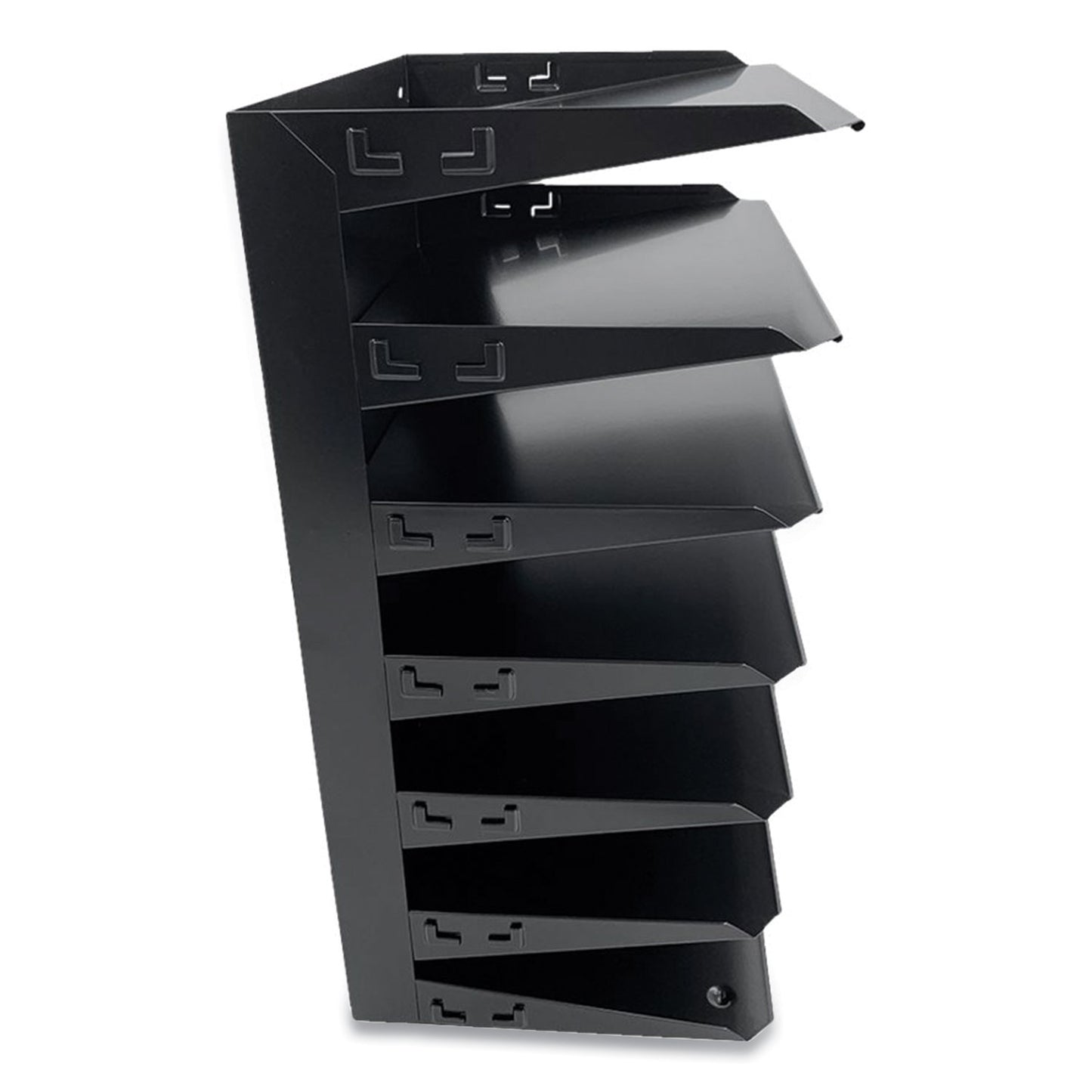 Huron Steel Horizontal File Organizer, 7 Sections, Letter Size Files, 8.75 x 12 x 18, Black (CTXHASZ0150)