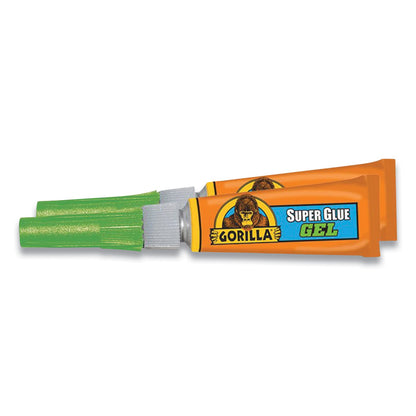 Gorilla Super Glue Gel, Two 0.11 oz Tubes, Dries Clear (GOR7820001)
