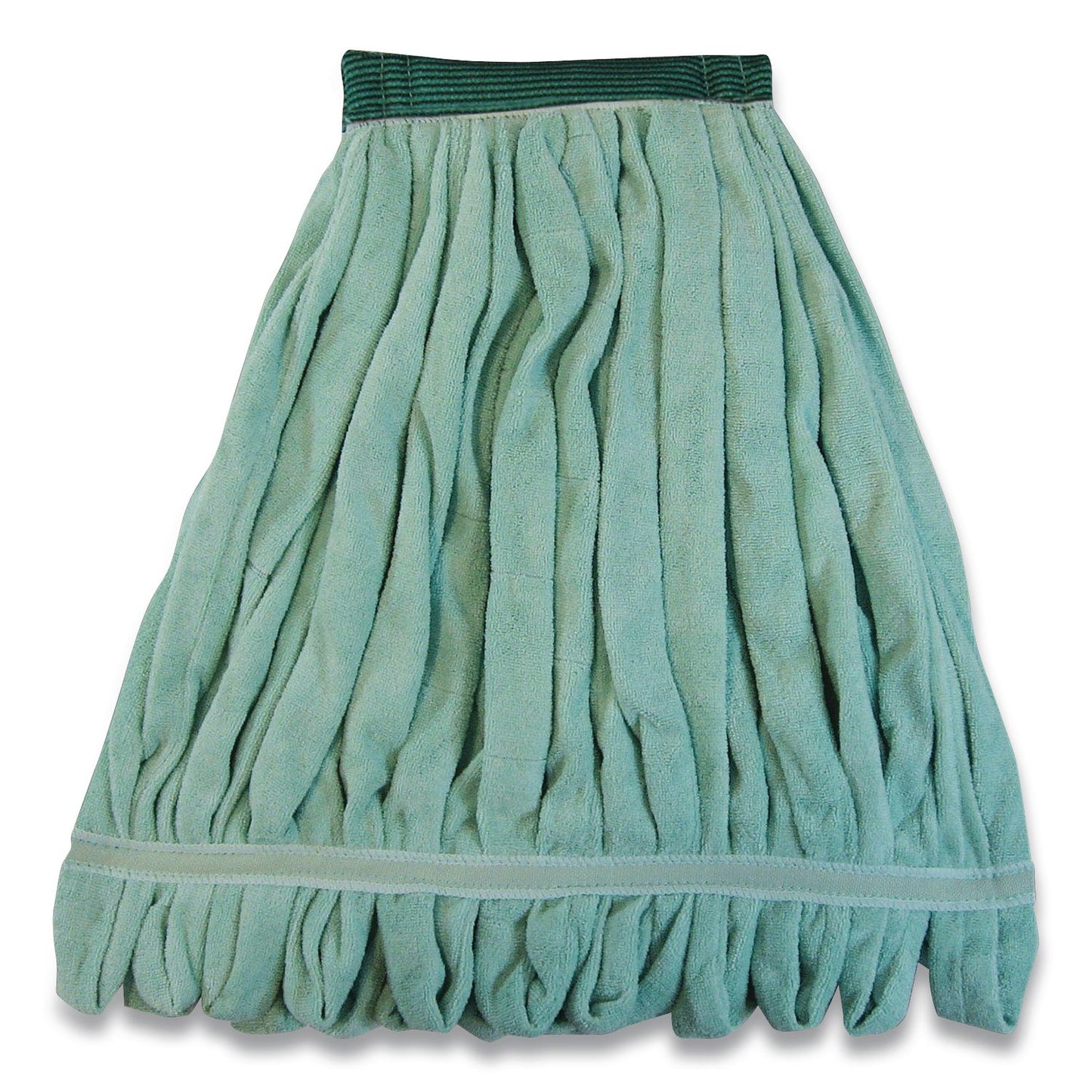 O'Dell® EchoFiber Microfiber Loop Mop, Medium, Split Microfiber, 14" x 14", 1.5" Headband, Green (ODCMWTMGNB)