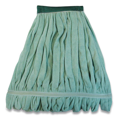 O'Dell® EchoFiber Microfiber Loop Mop, Medium, Split Microfiber, 14" x 14", 1.5" Headband, Green (ODCMWTMGNB)