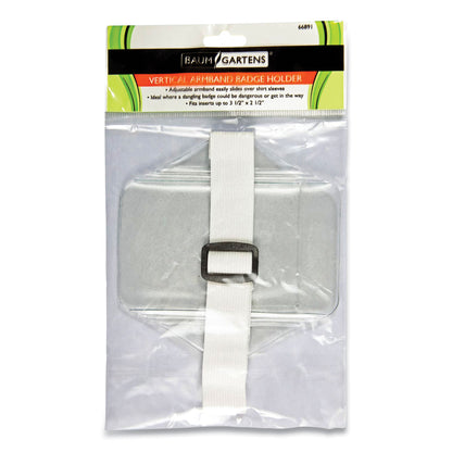 SICURIX® Armband Badge Holder, Vertical, 3.5 x 2.5, White (SRXBAU66891)