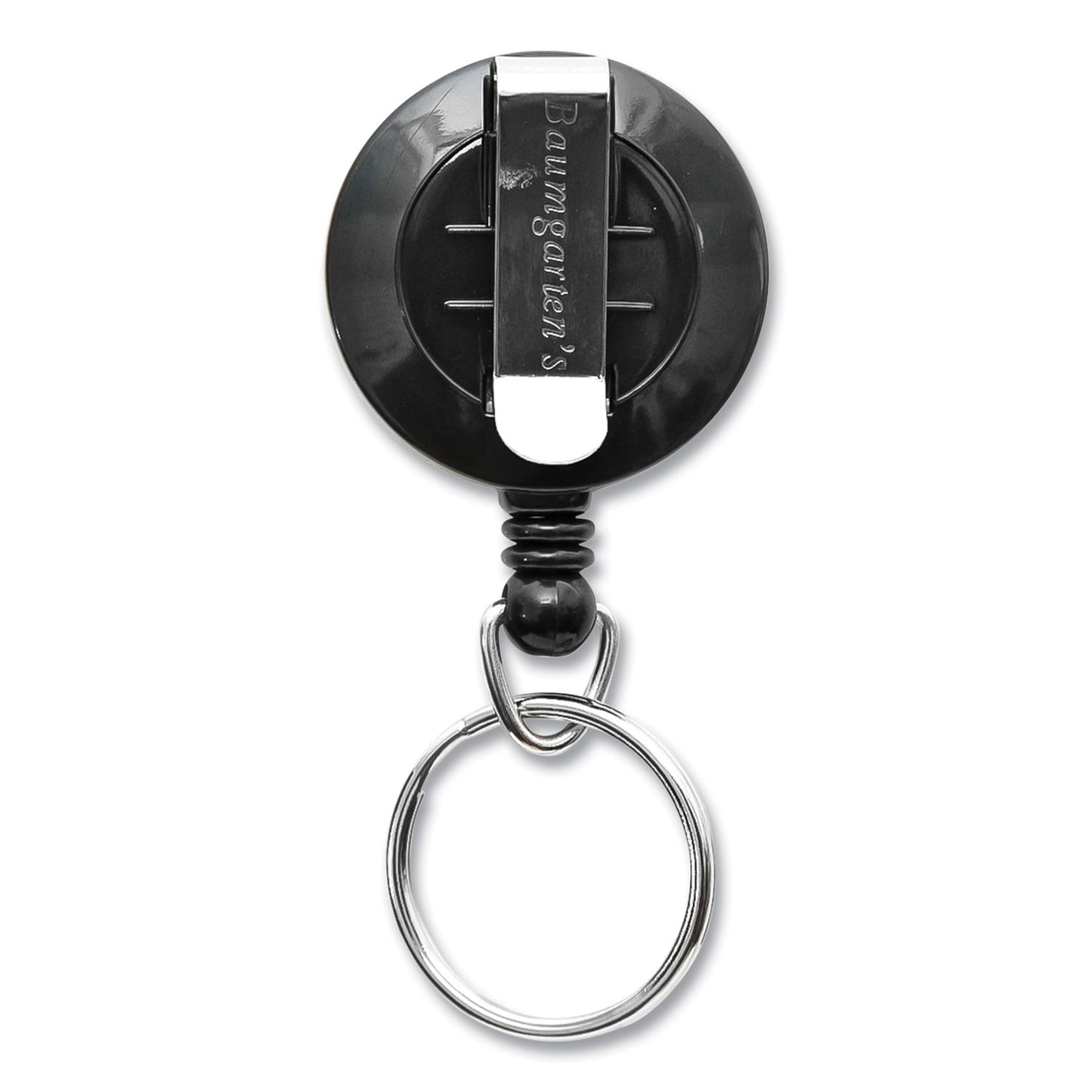 SICURIX® ID Slide-Style Belt Clip Card Reels, 30" Extension, Round, Black (SRXBAU68874)
