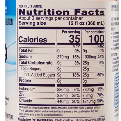 Pedialyte® Classic Oral Electrolyte Solution Mixed Fruit Flavor 33.8 oz. Electrolyte (223081_CS)