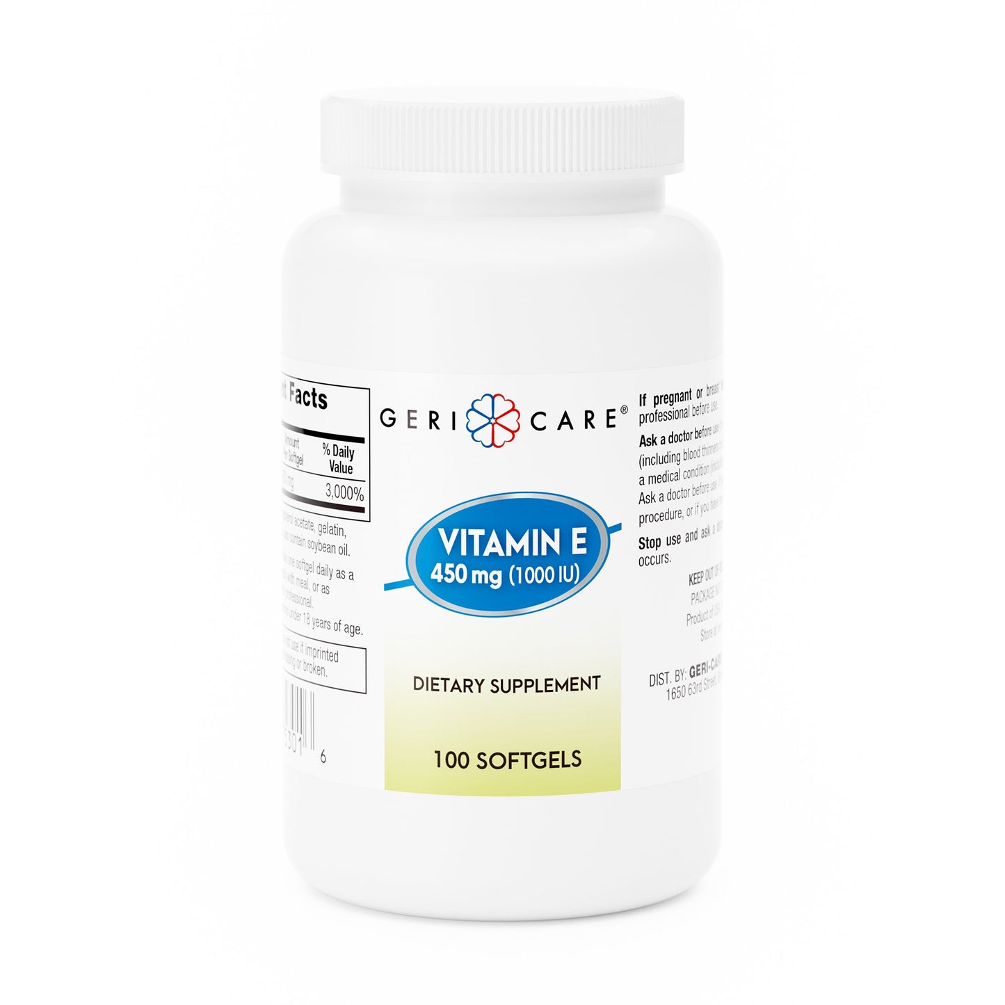 McKesson Brand Vitamin Supplement Vitamin E 1,000 IU Strength Softgel 100 per Bottle (689191_BT)