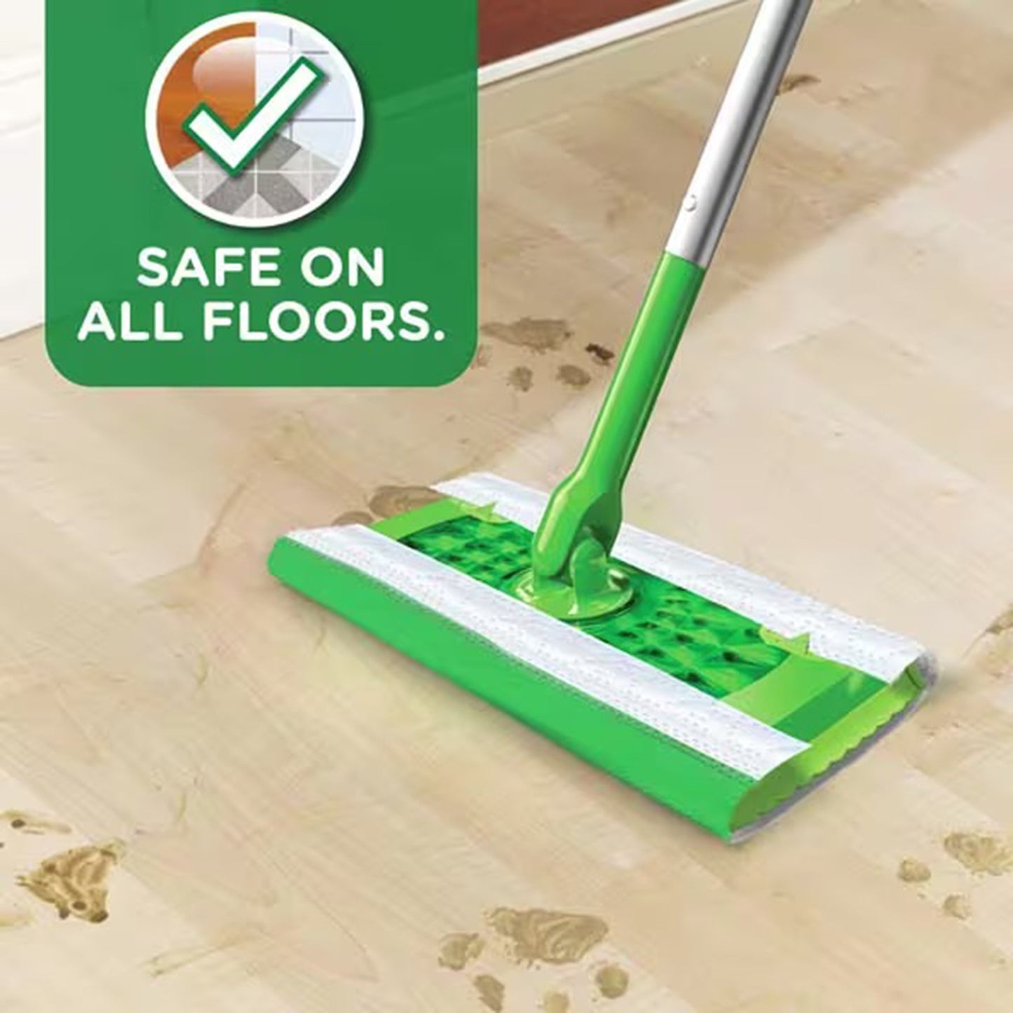 Swiffer® Wet Saturated Wet Mop Pad Bound Edge White Cloth Disposable (1260306_CT)