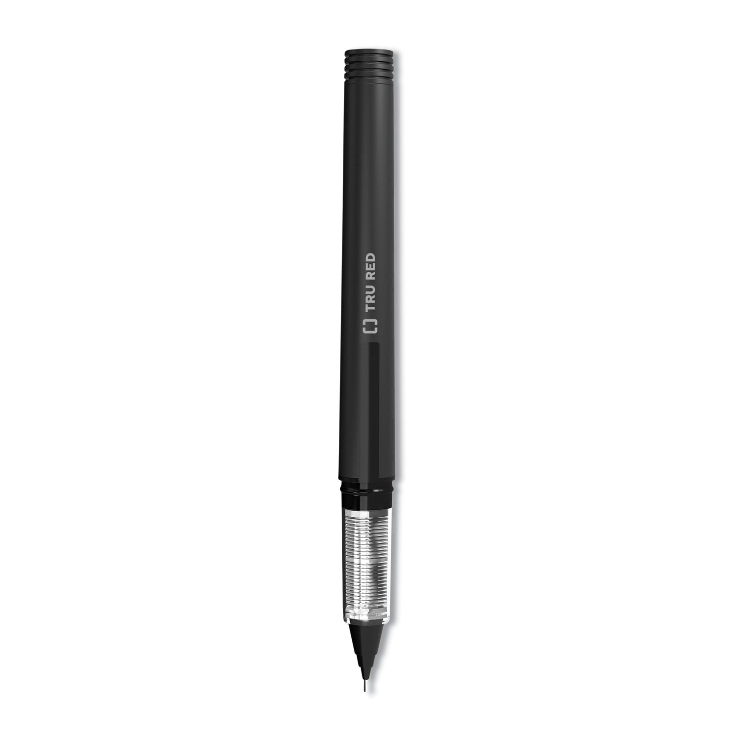 roller-ball-pen-stick-fine-0-5-mm-needle-tip-black-ink-black-clear-barrel-dozen-tud24419533_1