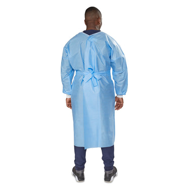 McKesson Protective Procedure Gown One Size Fits Most Blue NonSterile Not Rated Disposable (1247971_BG)