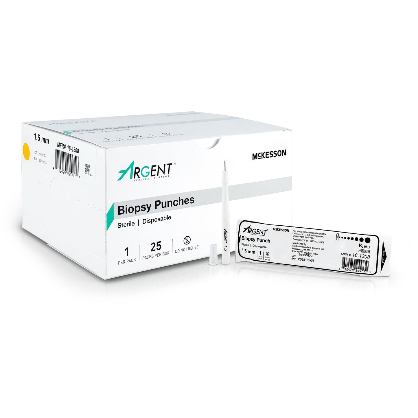 McKesson Argent™ Biopsy Punch Dermal 1.5 mm (1175169_BX)