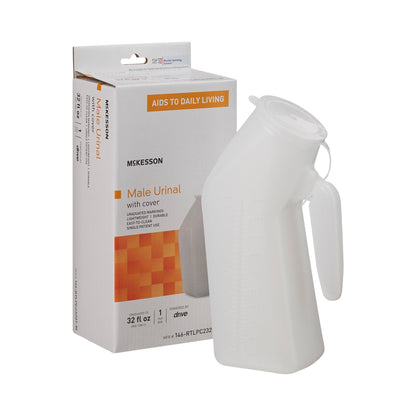 McKesson Male Urinal 32 oz. / 946 mL With Closure Single Patient Use (1103369_EA)