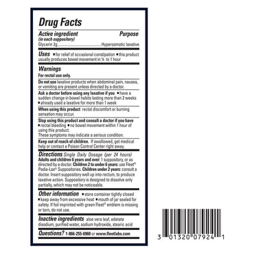 Fleet® Laxative Suppository 24 per Box 2 Gram Strength Glycerin (874792_EA)