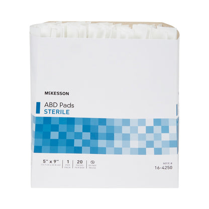 McKesson Abdominal Pad 5 X 9 Inch Sterile 1 per Pack (446057_PK)