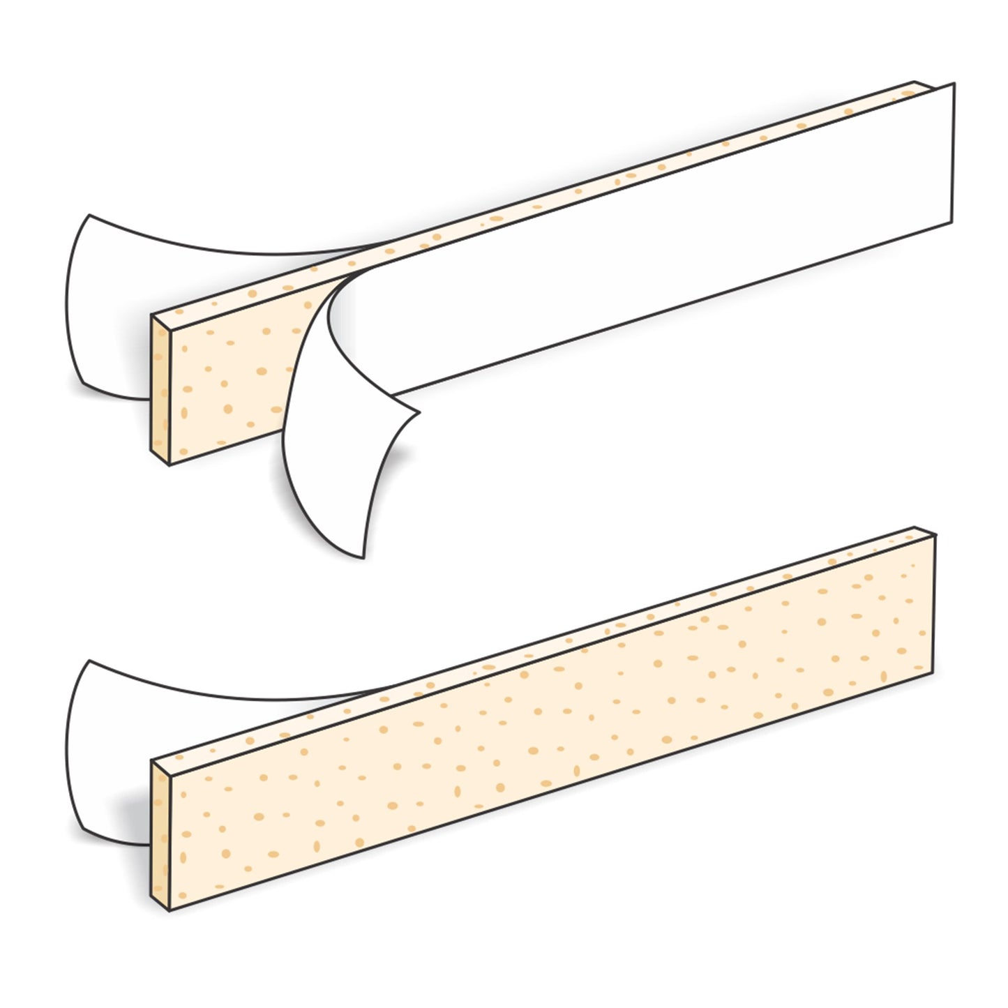 Urofoam® Adhesive Foam Strips 1 Sided, NonSterile, 0.09 X 1 X 5.75 Inch (668137_EA)