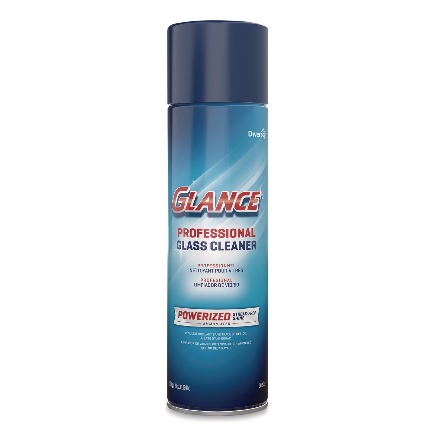 Diversey™ Glance Powerized Glass and Surface Cleaner, Ammonia Scent, 19 oz Aerosol Spray, 12/Carton (DVO101109731)