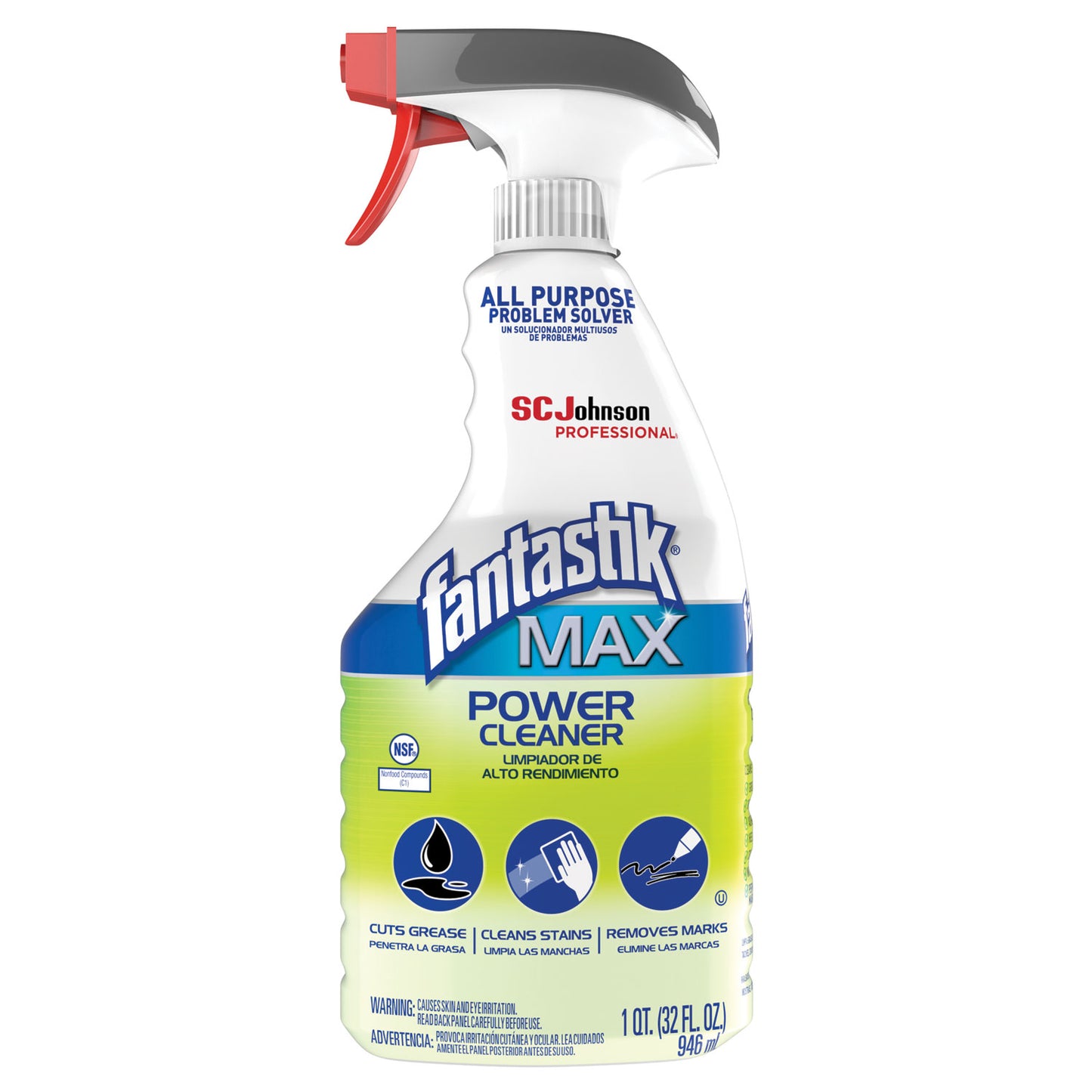 Fantastik® MAX Power Cleaner, 32 oz Spray Bottle, 8/Carton (SJN388891)