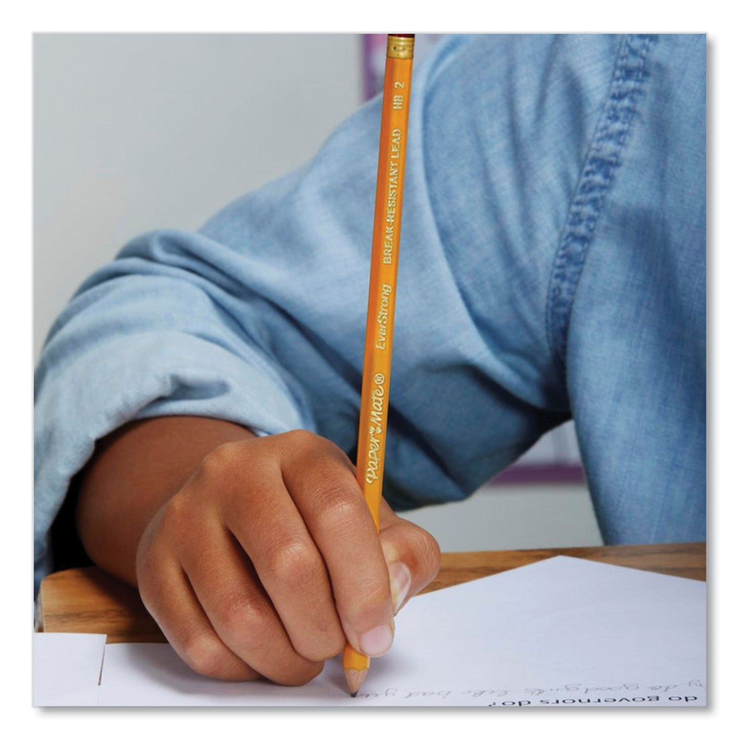 Paper Mate® EverStrong #2 Pencils, HB (#2), Black Lead, Gold Barrel, Dozen (PAP2065456)