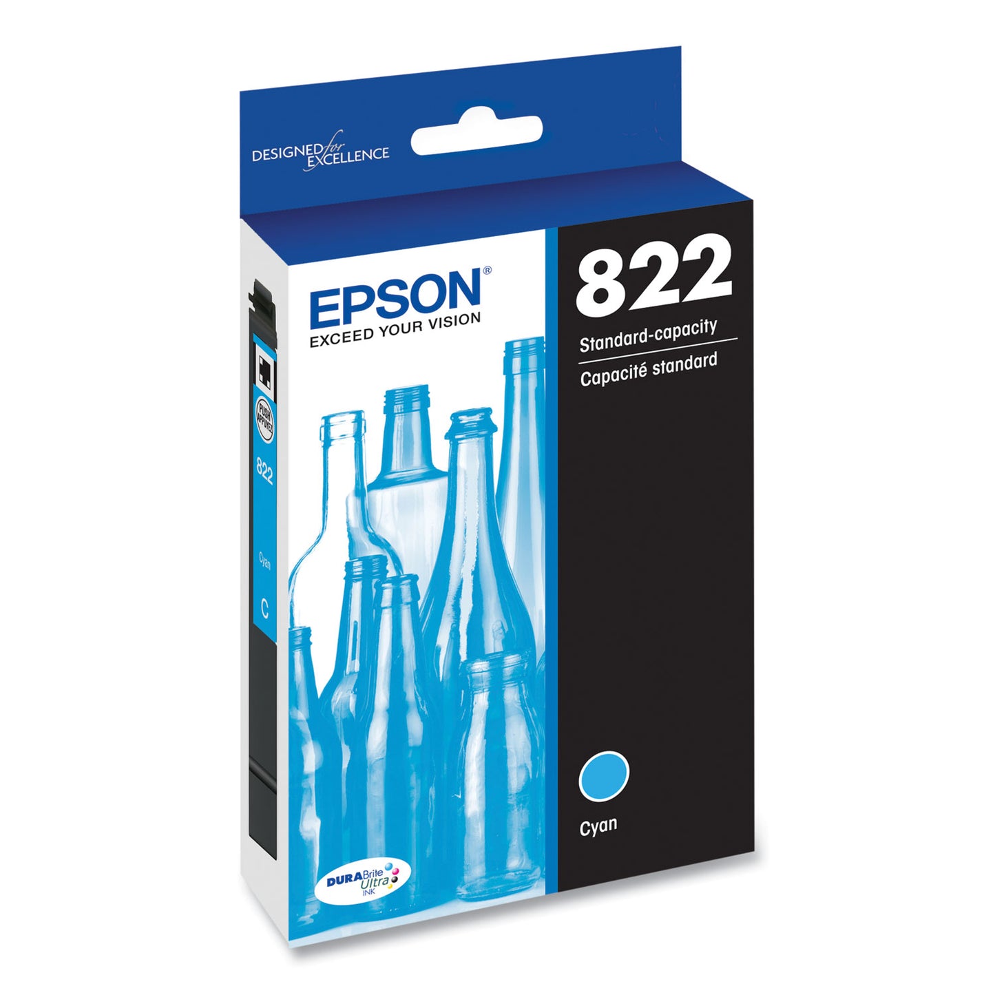 Epson® T822220-S (T822) DURABrite Ultra Ink, 240 Page-Yield, Cyan (EPST822220S)
