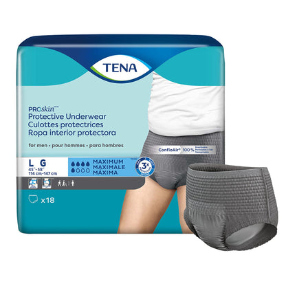 TENA® ProSkin™ Male Adult Absorbent Underwear Pull On with Tear Away Seams Large Disposable Moderate Absorbency (1135411_BG)