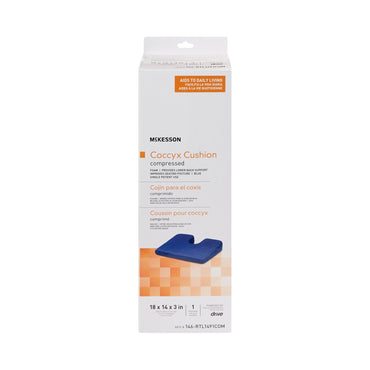 McKesson Coccyx Relief Seat Cushion 18 W X 14 L X 3 D Inch Foam (1103362_CS)