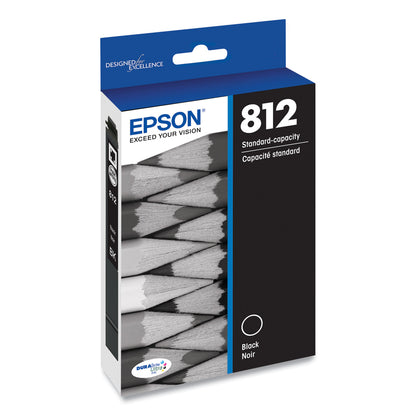 Epson® T812120-S (T812) DURABrite Ultra Ink, 350 Page-Yield, Black (EPST812120S)