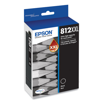 Epson® T812XXL120-S (T812XXL) DURABrite Ultra Extra High-Yield Ink, 2,200 Page-Yield, Black (EPST812XXL120S)