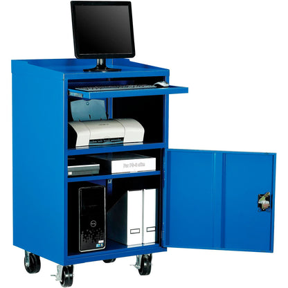 Global Industrial Mobile Computer Workstation, Blue, Assembled (WB694561BLA)