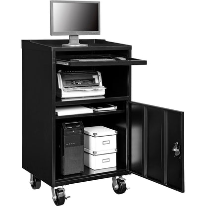 Global Industrial Mobile Computer Workstation, Black, Assembled (WB694561BKA)