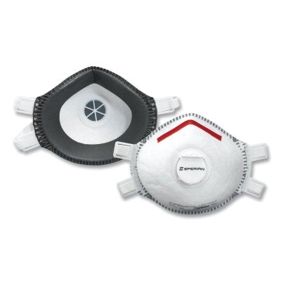 Honeywell SAF-T-FIT Plus Molded Cup Respirators, Nose, P95, White/Red, Small (068-14110402)