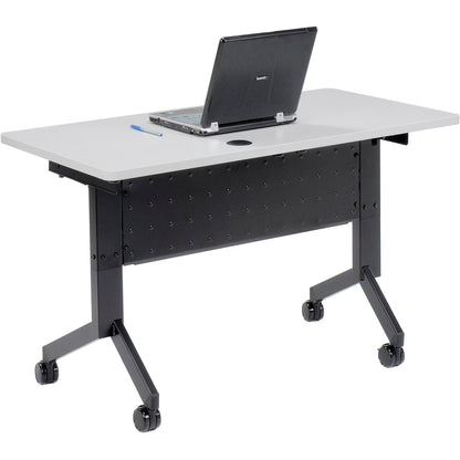 Interion Flip-Top Training Table, 48"L x 24"W, Gray (WB695218)