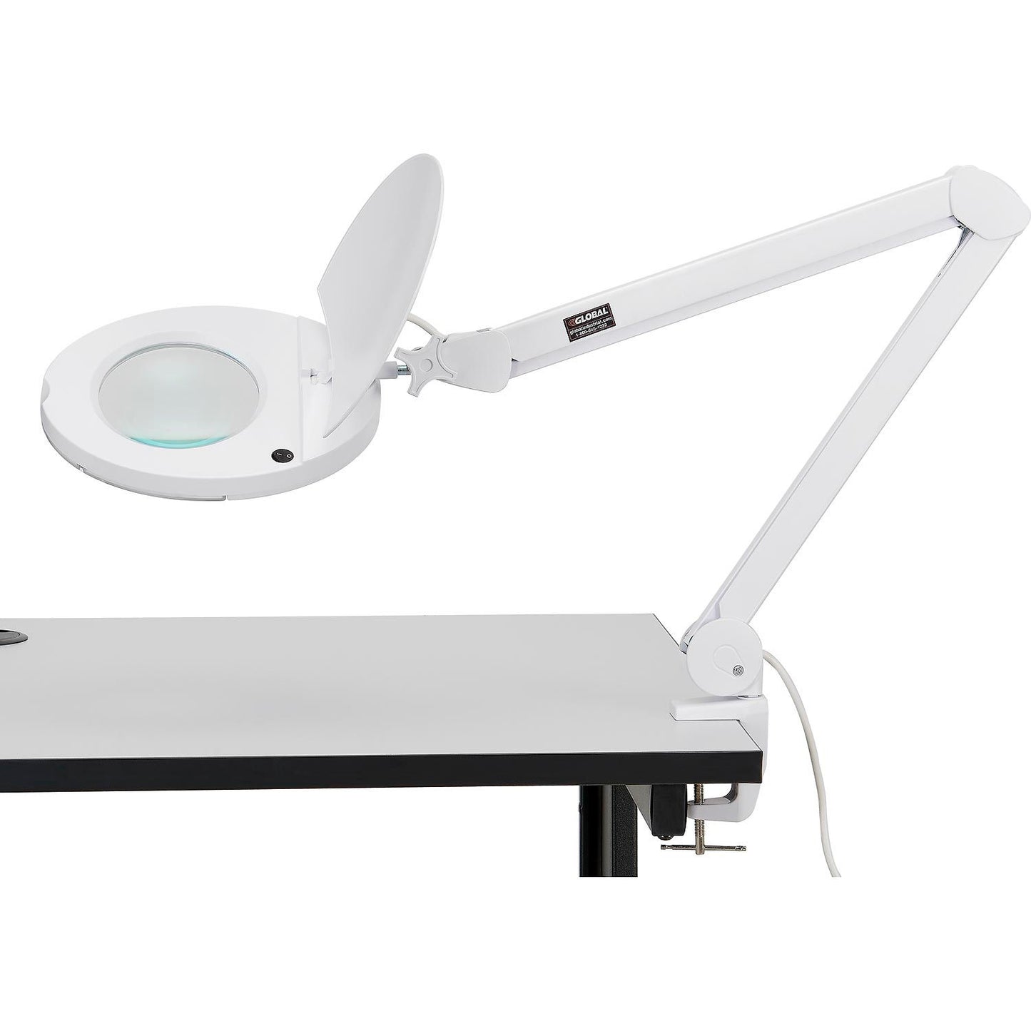 Global Industrial 3 Diopter LED Magnifying Lamp, White (WB695232)