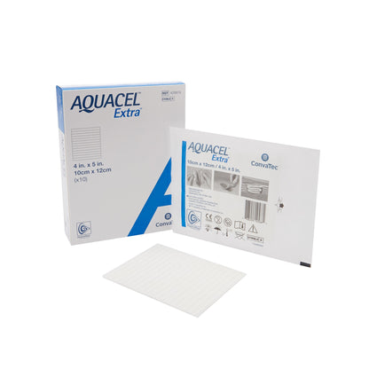 Aquacel® Extra™ Gelling Fiber Wound Dressing 4 X 5 Inch Rectangle Sterile (785799_BX)